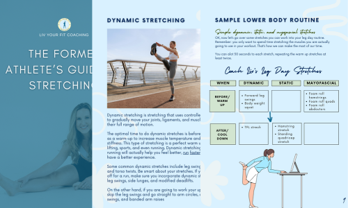 Three pages of custom content marketing (ebook) for a personal trainer designed by Filomena Martini Marketing